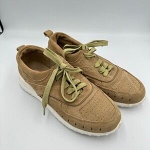 Matisse Top Notch Tan Faux Suede Perforated Lace Up Sneakers Women's Size 9M